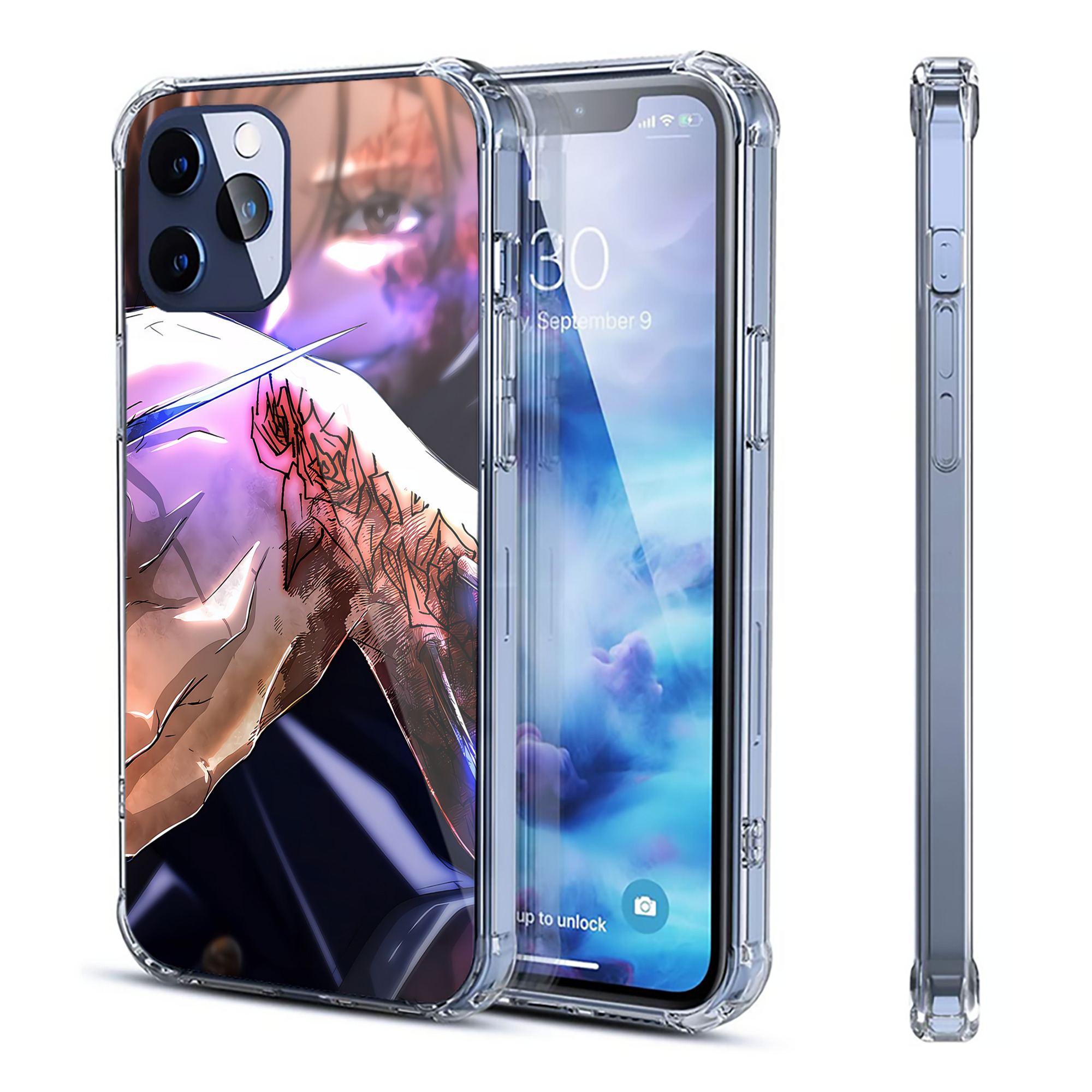 （画像用） 呪術廻戦 Jujutsu Kaisen 【iPhone 12シリーズ対応】透明スマホケース（クリアソフトケース）